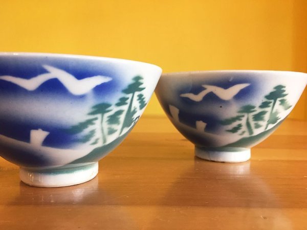 画像5: ヴィンテージ 飯碗 　渡り鳥 (5)