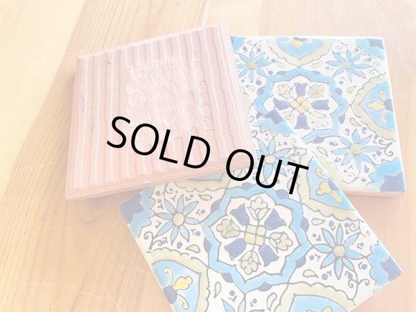 画像2: 【再入荷】チュニジア ハンドペイントタイル A 10cm×10cm (2)