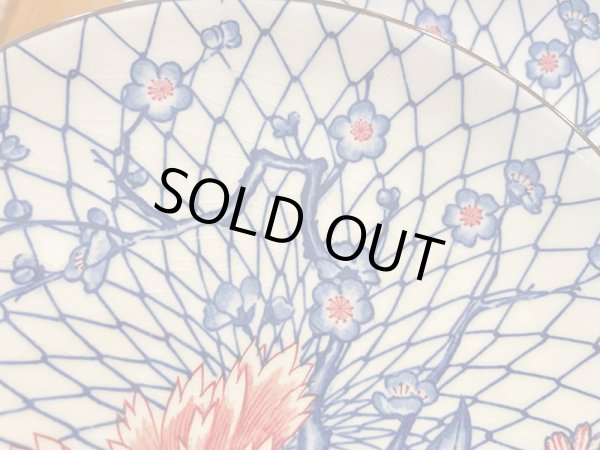 画像5: ヴィンテージ 菓子皿φ15.5  網目と花 (5)