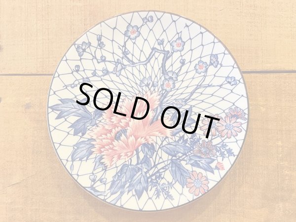 画像2: ヴィンテージ 菓子皿φ15.5  網目と花 (2)