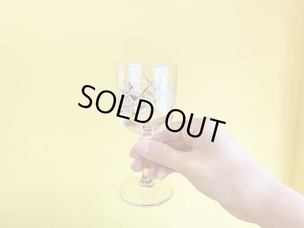 画像5: ヴィンテージ ワイングラス エレガントフラワー (5)