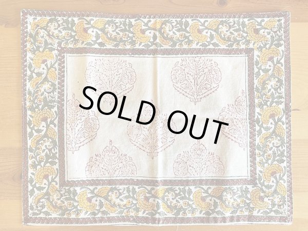 画像3: 【再入荷】インド ブロックプリント ランチマット マリーゴールド (3)