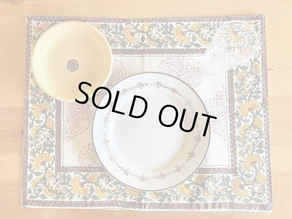 画像7: 【再入荷】インド ブロックプリント ランチマット マリーゴールド (7)