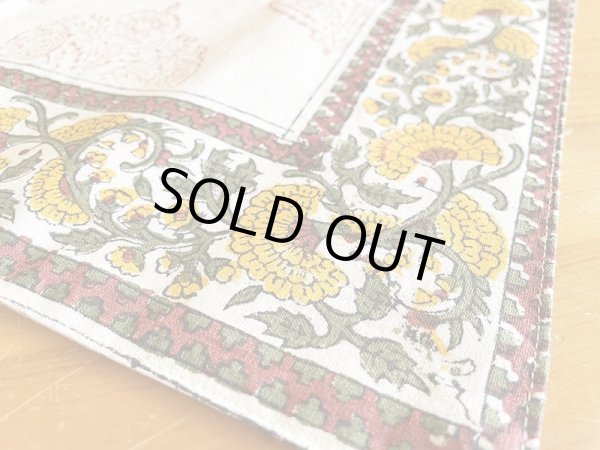 画像4: 【再入荷】インド ブロックプリント ランチマット マリーゴールド (4)