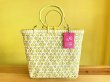 画像2: ミャンマー Lilla & Fleur Flower Basket YL×WH (2)