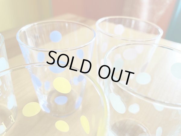 画像8: ヴィンテージ ELLE PARIS ドットグラス ショート　5個セット (8)