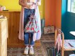 画像2: インド ブロックプリント 巾着トートバッグ (2)