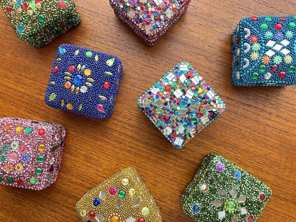 画像2: インド ビーズボックス スクエア S (2)