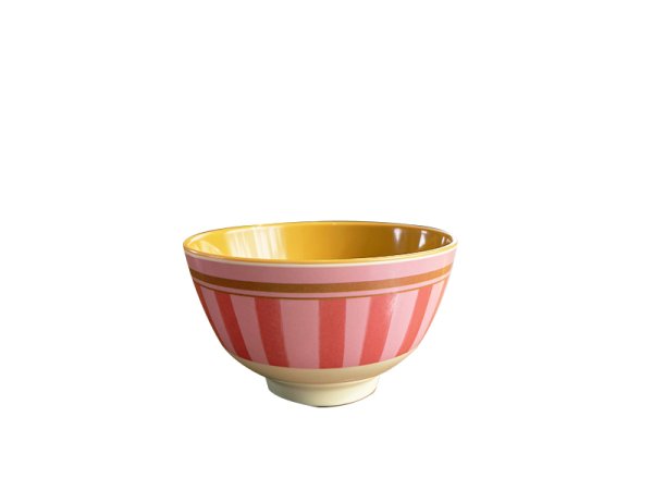 画像1: Rice社 プリントメラミンボウルS オーガニックストライプ (1)