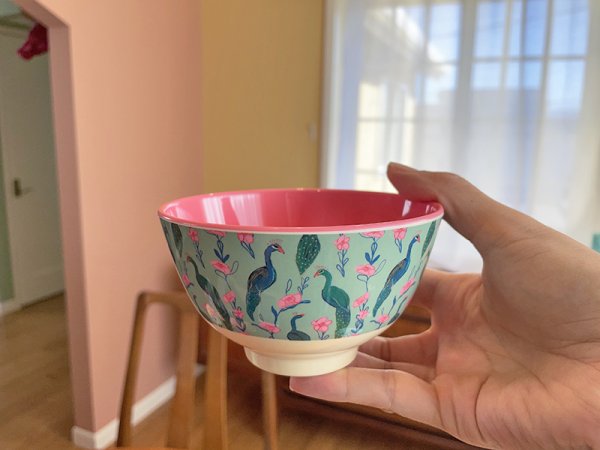 画像3: Rice社 プリントメラミンボウルS ピーコックパワー (3)