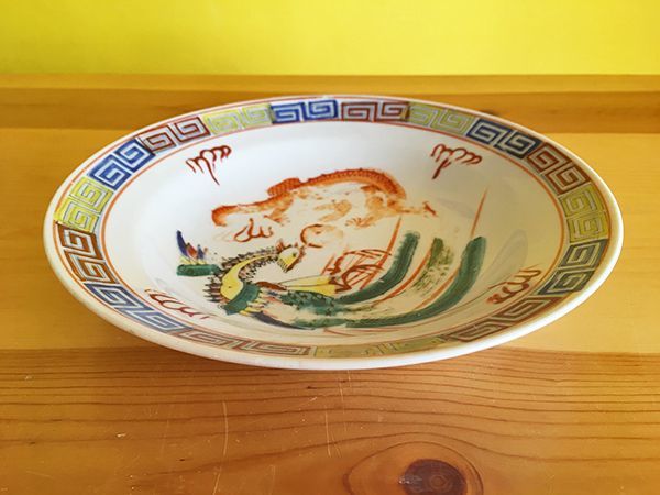 【景徳鎮】【中国工芸品　装飾品】龍と鳳凰の皿
